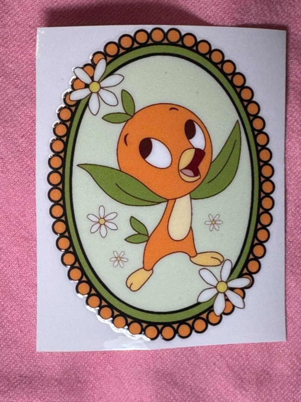 Disney Orange Bird UV DTF Decal 4" | Waterproof Tumbler Laptop Sticker EPCOT